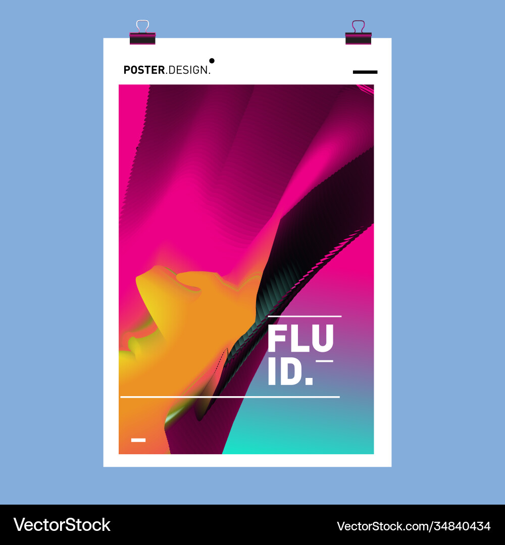 Colorful abstract fluid gradient pattern vector image
