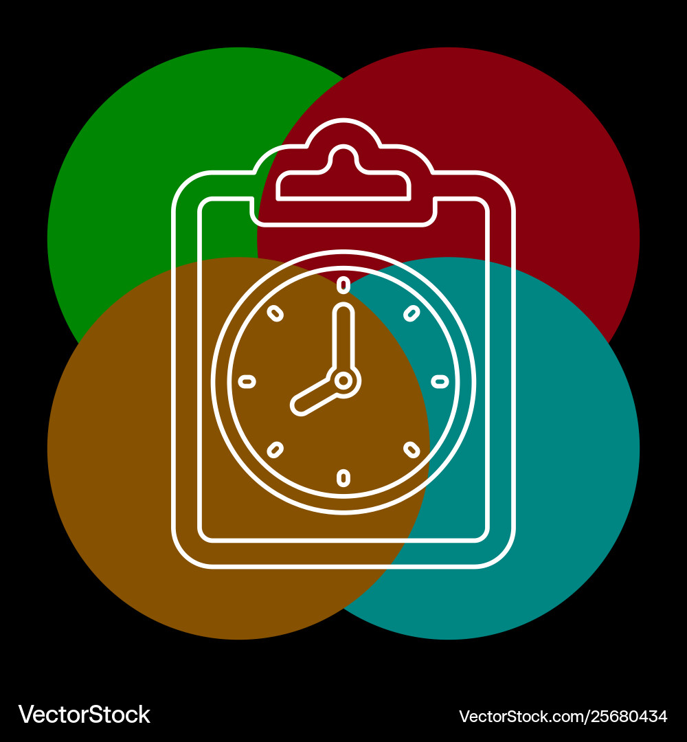 Document with clock icon questionnaire Vector Image
