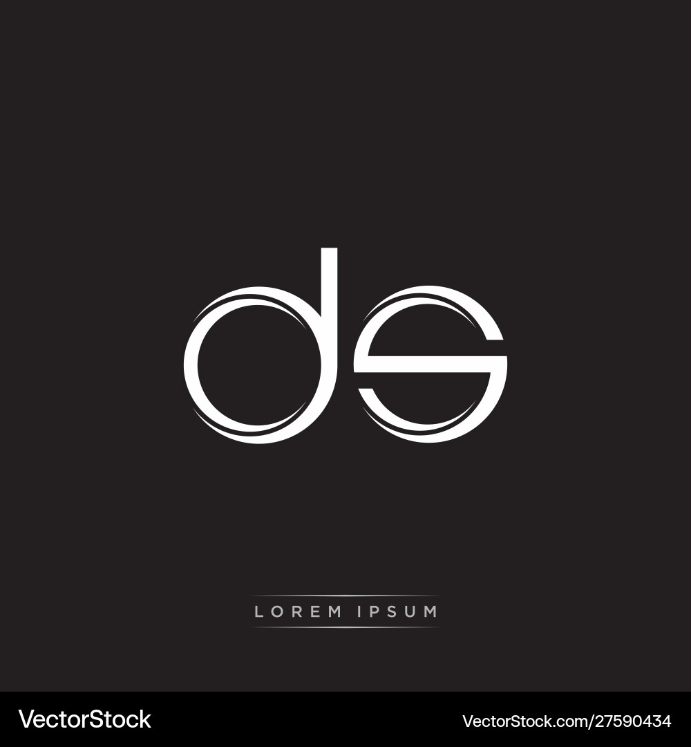 Ds Anfangsbuchstabe geteiltes Kleinbuchstaben-Logo modern Ds Anfangsbuchstabe geteiltes Kleinbuchstaben-Logo modern vektorbild