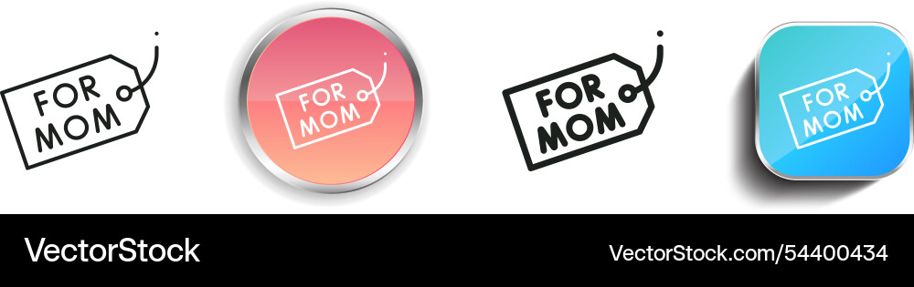 For mom icon thin linear regular and button style For mom icon thin linear regular and button style Vector Image
