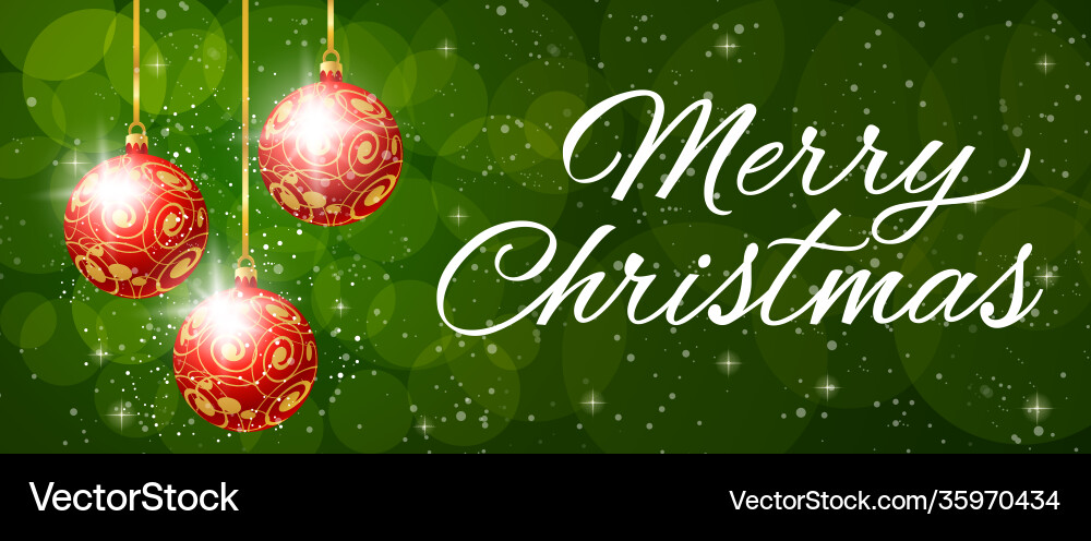 Frohe Weihnachten Kalligraphie mit Baubles Frohe Weihnachten Kalligraphie mit Baubles vektorbild