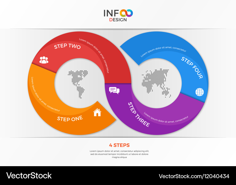 Infinity Loop Presentation Template vector image