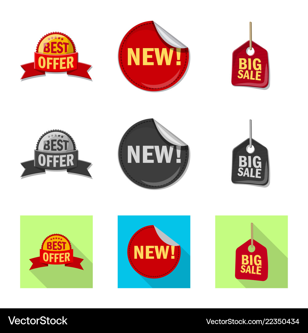 Isolated object of emblem and badge symbol Vector Image