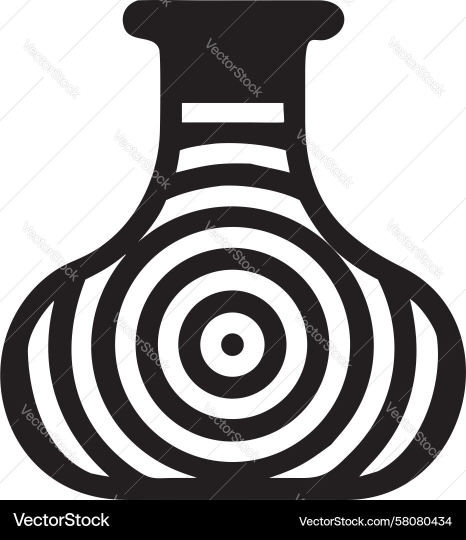 Laboratory Flask with Spiral Pattern Vector Image