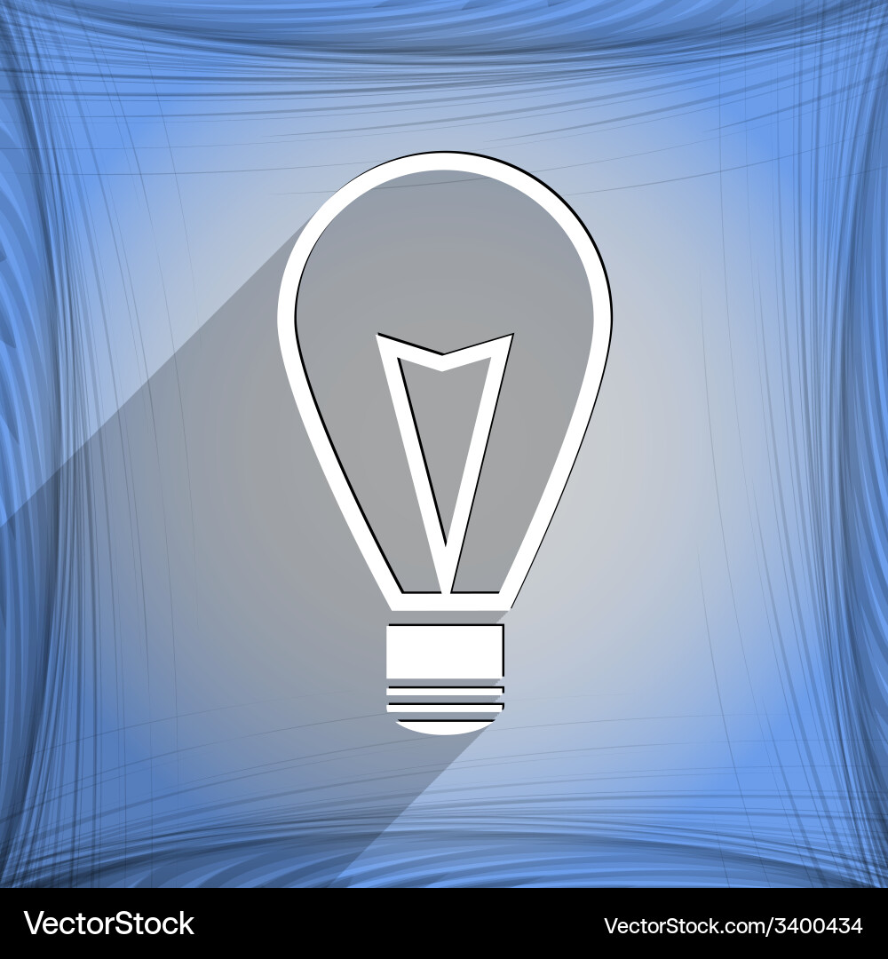 Light lamp icon symbol flat modern web design Vector Image