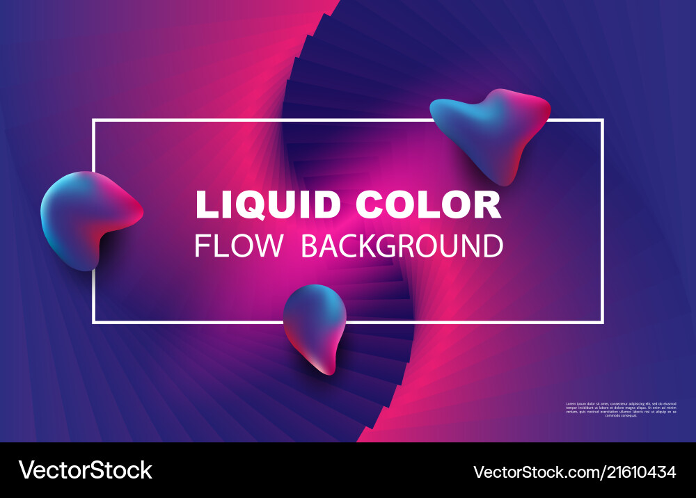 Liquid color background design fluid gradient Liquid color background design fluid gradient vector image