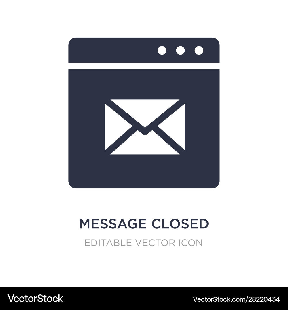 Message closed envelope icon on white background Vector Image