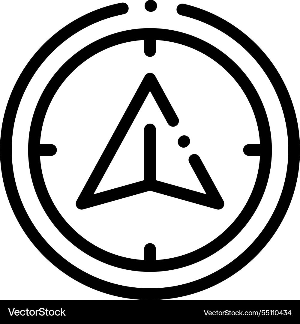 Navigation icon thin linear style design isolated Navigation icon thin linear style design isolated vector image