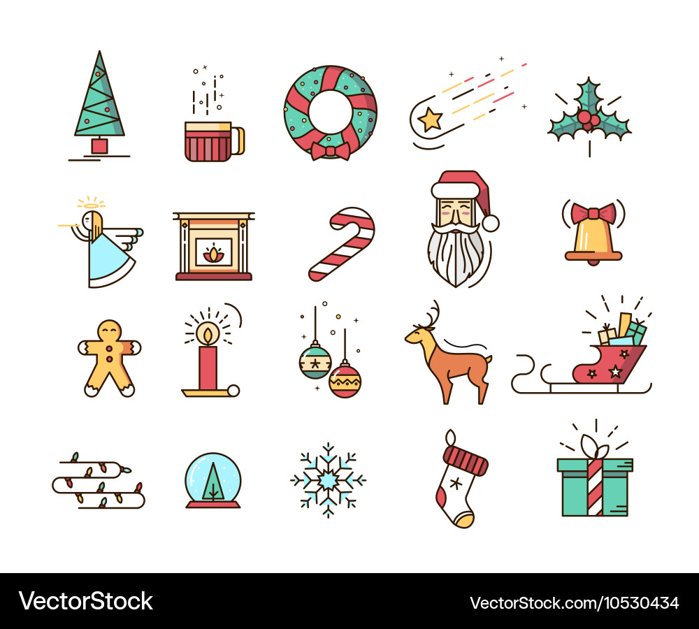 print for christmas decorations – royalty-free vector | vectorstock