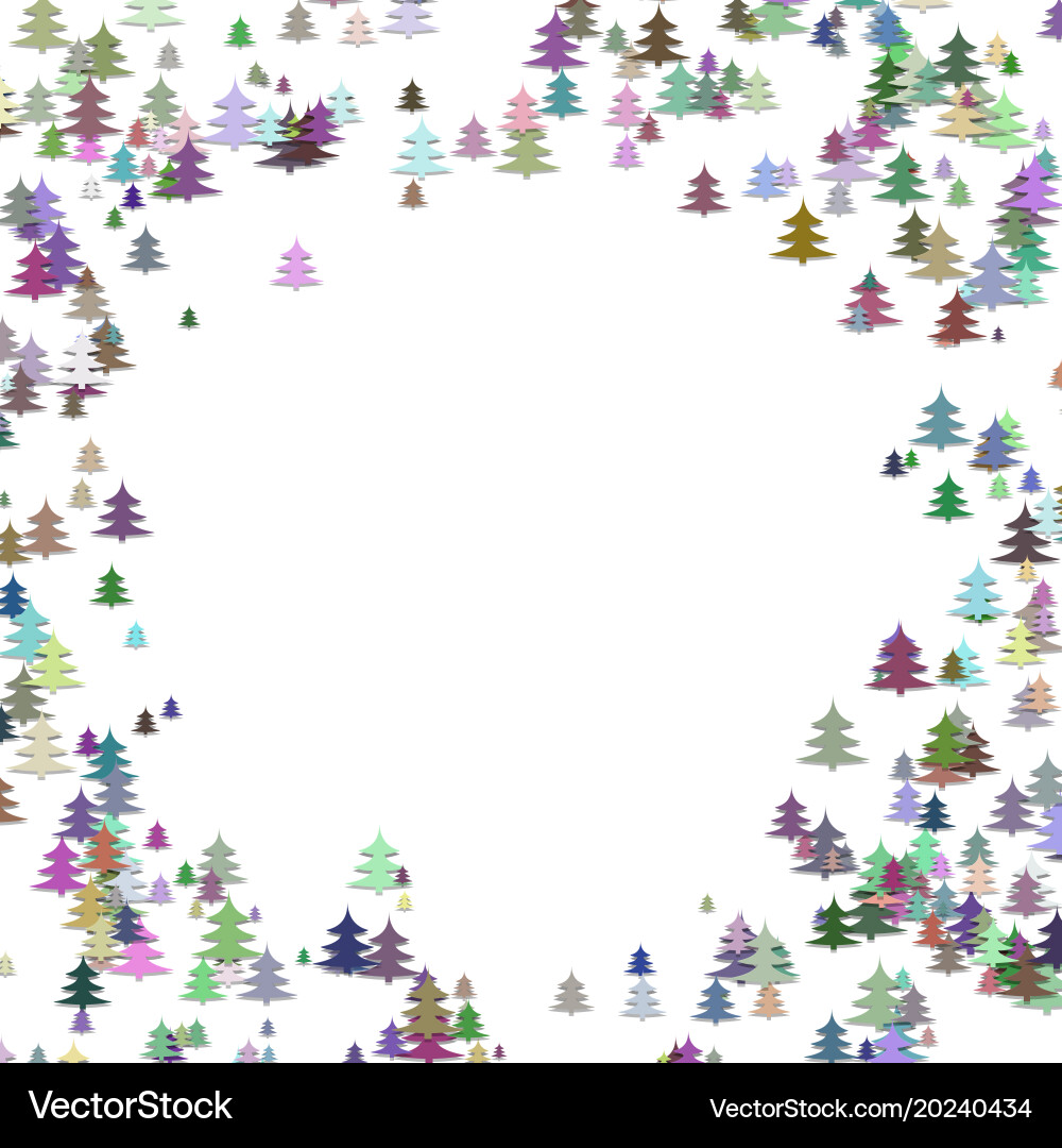 Random pine tree forest pattern background vector image