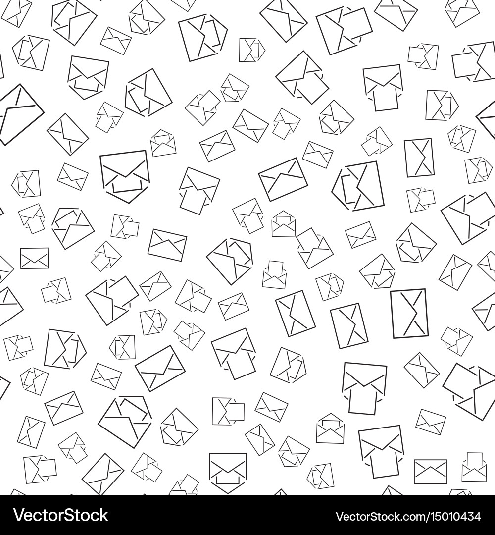 Seamless pattern with mail envelopes vector image