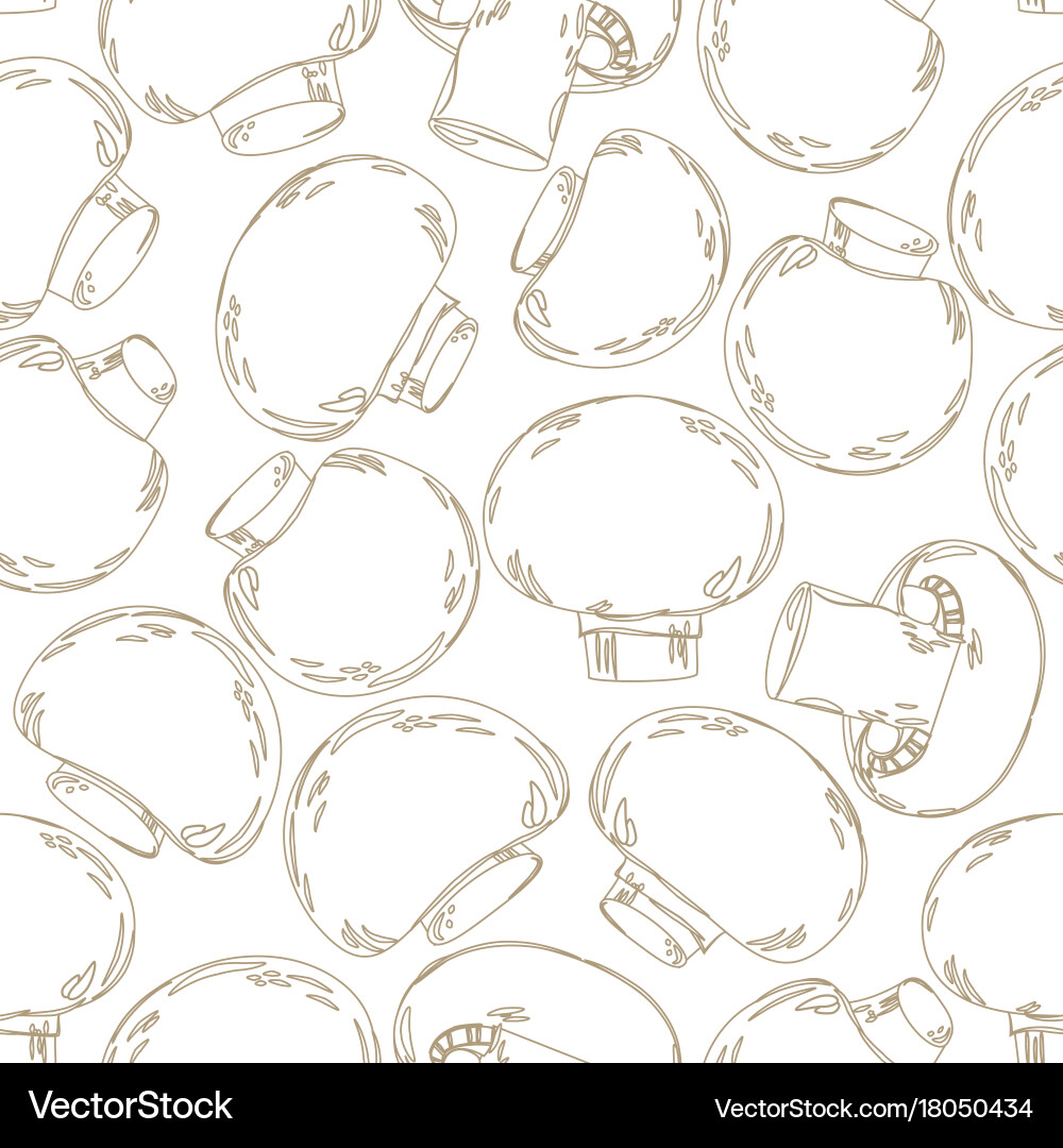 Seamless texture with agaricus for your design Vector Image