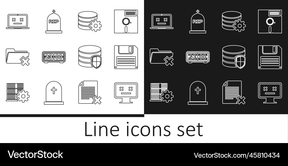 Set line dead monitor floppy disk setting Set line dead monitor floppy disk setting vector image