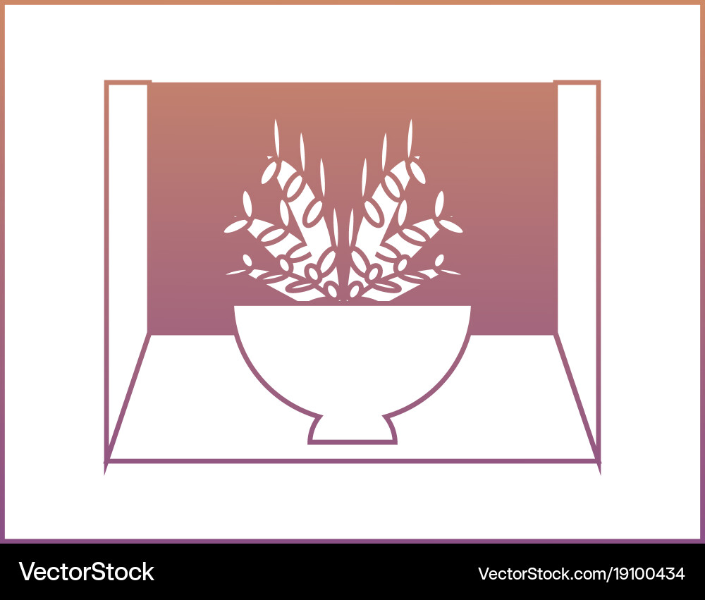 Shelf with decorative objects Vector Image