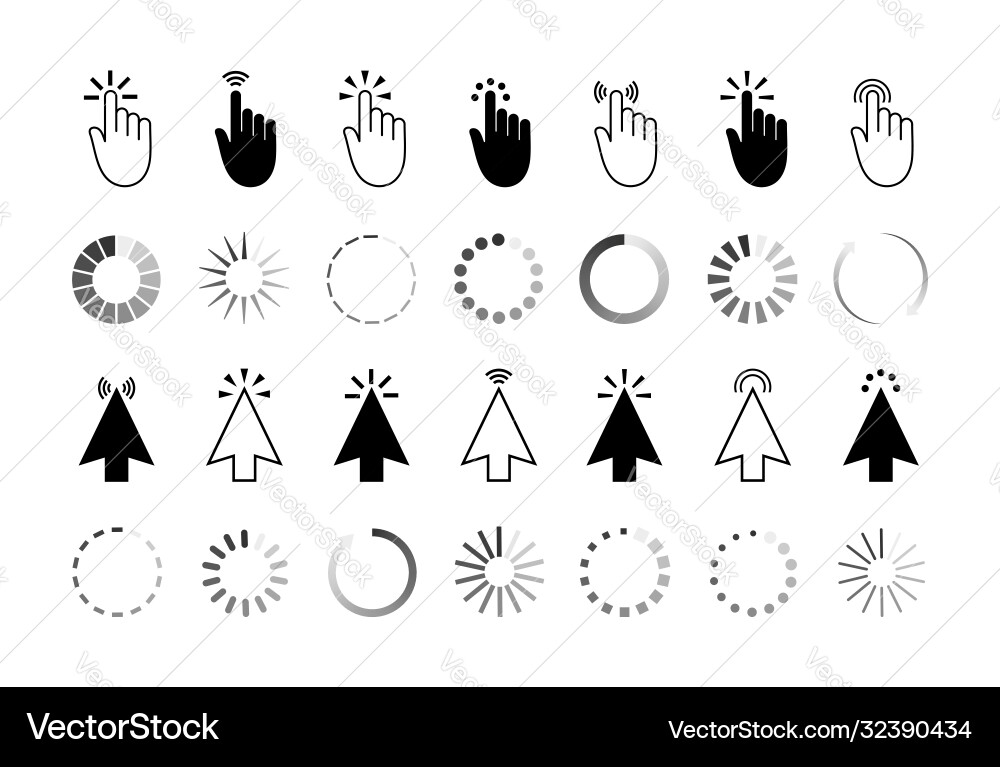 Touch Screen Click Icon vector image