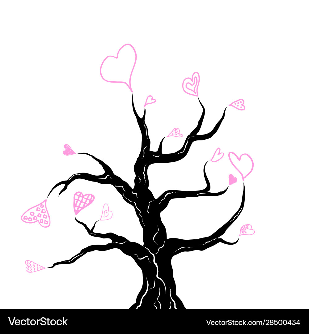 Tree heart abstraction6 Vector Image