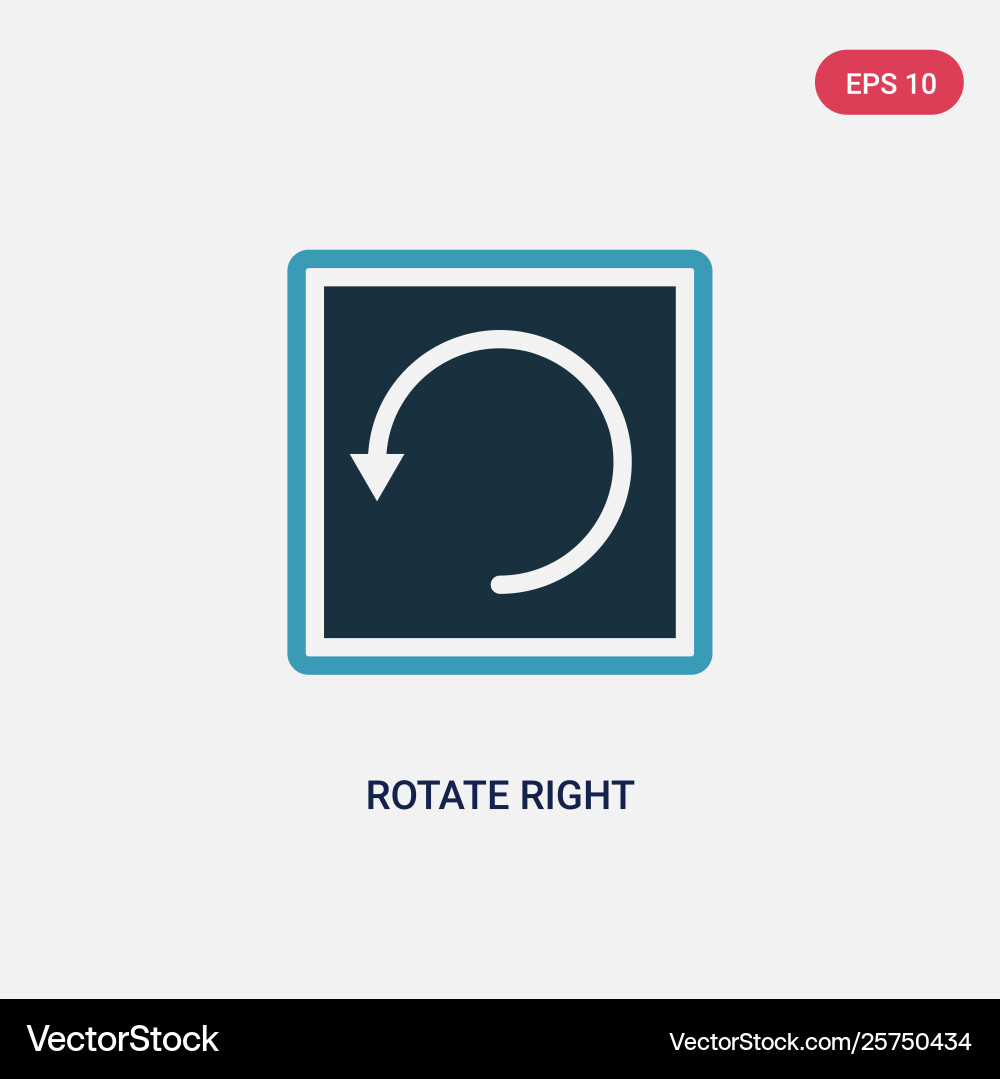 Two color rotate right icon from tools Two color rotate right icon from tools vector image
