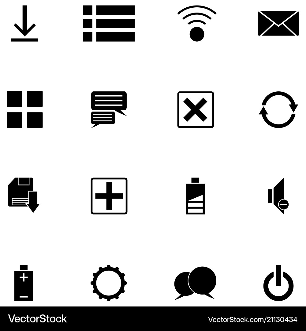 Web icon set vector image