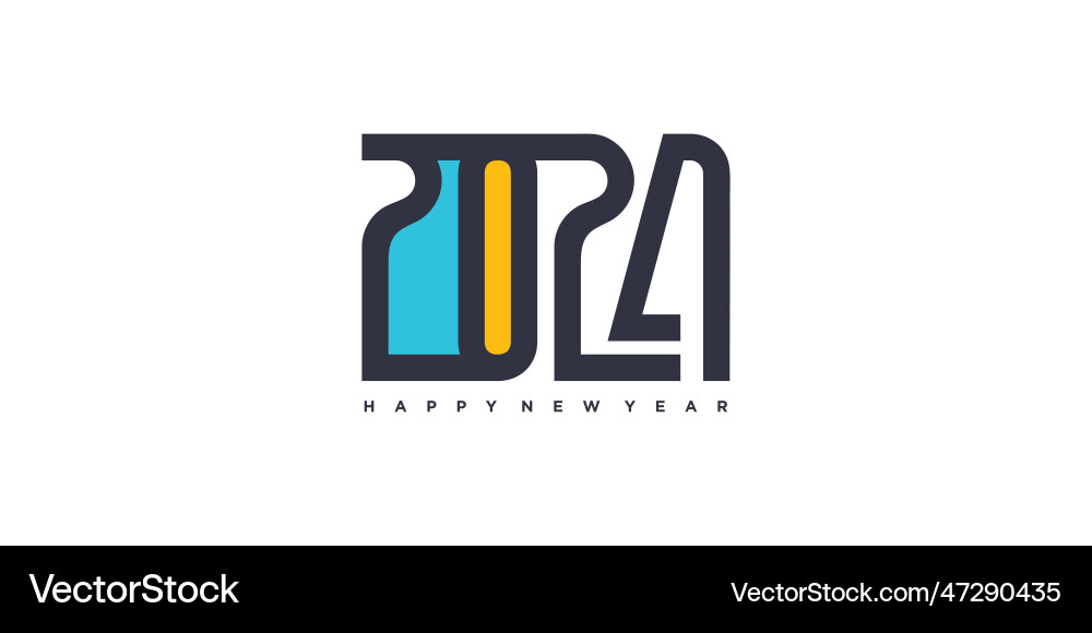 2024 logo design template with modern and unique 2024 logo design template with modern and unique Vector Image