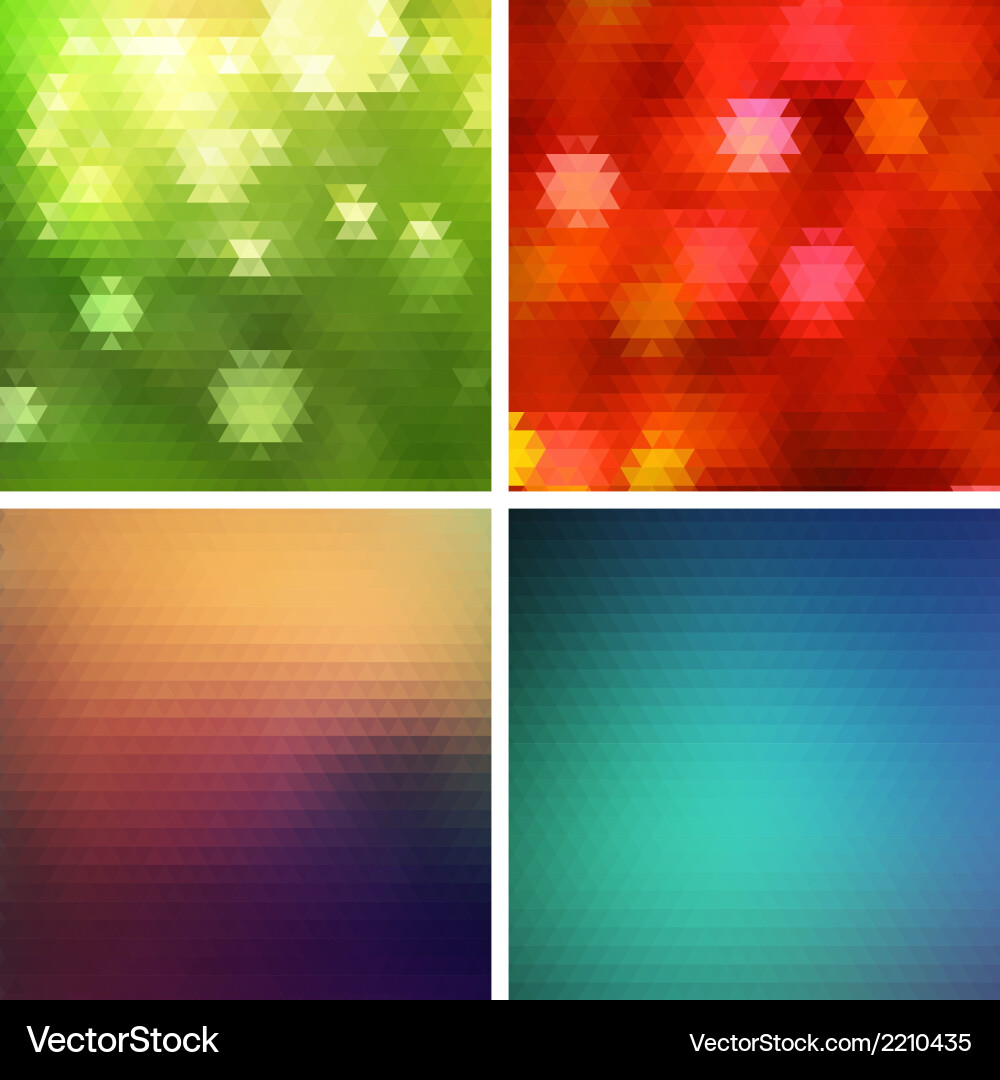 Abstract colorful triangle mosaic background Vector Image