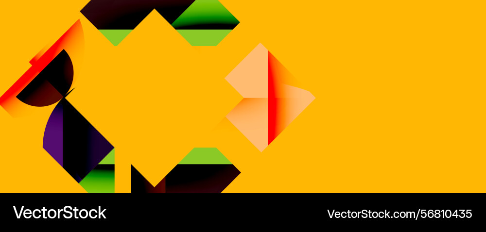 Abstract geometric shapes overlap creating Vector Image