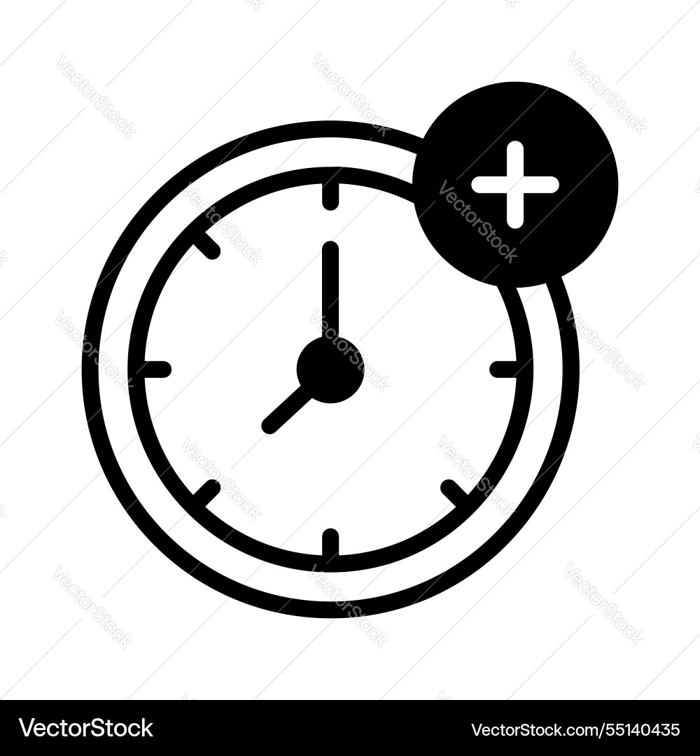 Add timer vector image