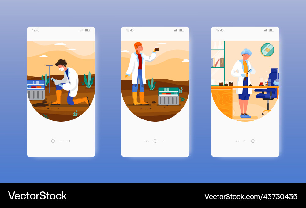 Agricultural soil quality testing in lab field Vector Image