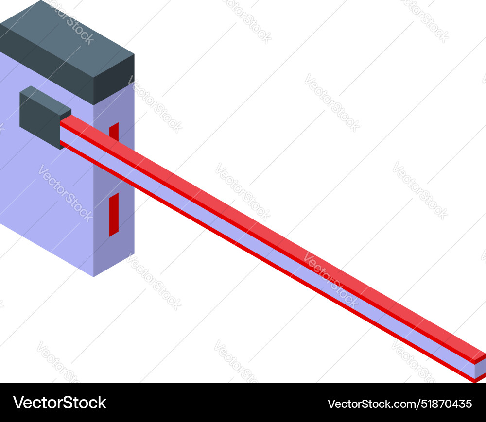 Automatic barrier controlling access to parking Automatic barrier controlling access to parking Vector Image