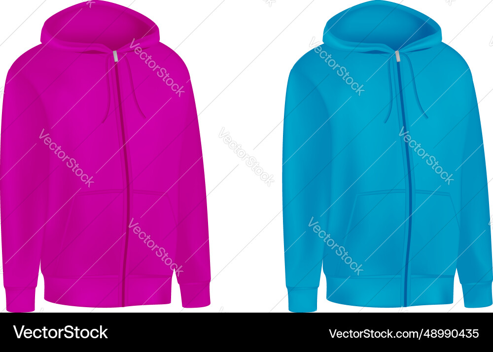 Blank rosa unisex Hoodie Sweatshirt lange Blank rosa unisex Hoodie Sweatshirt lange vektorbild