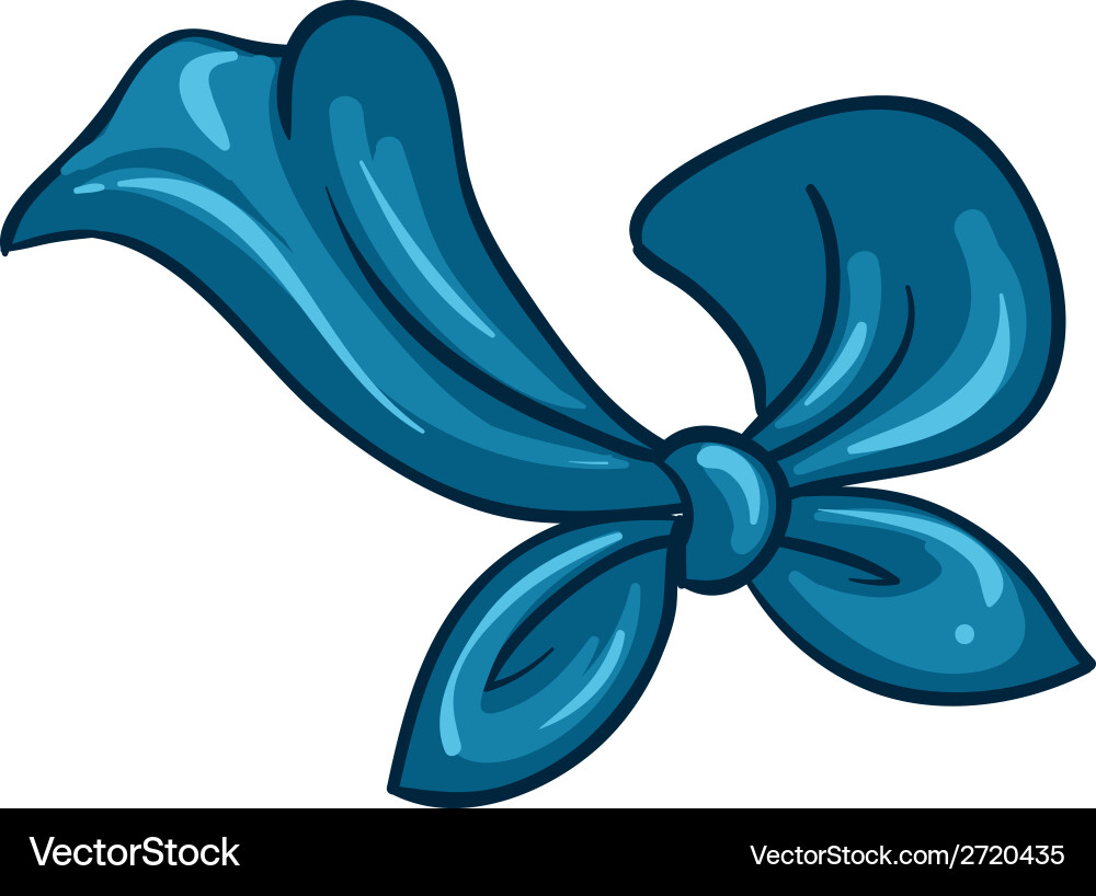 Blue Silk Scarf Vector Image