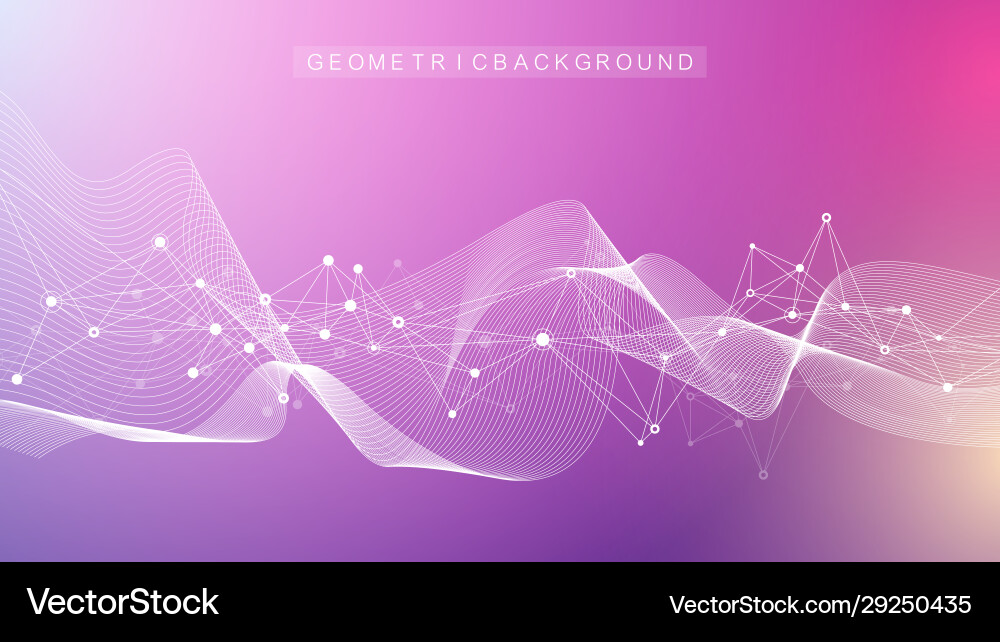 Connected Lines Abstract Background Vector Image
