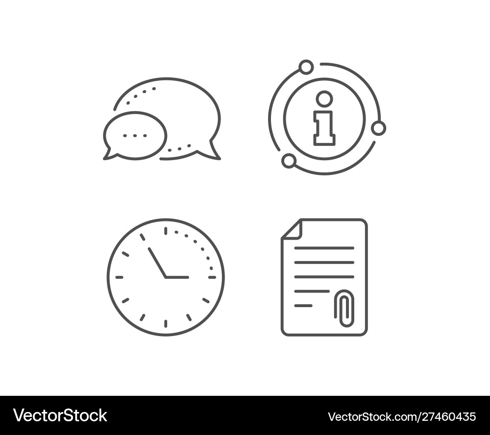Cv attachment line icon document sign vector image