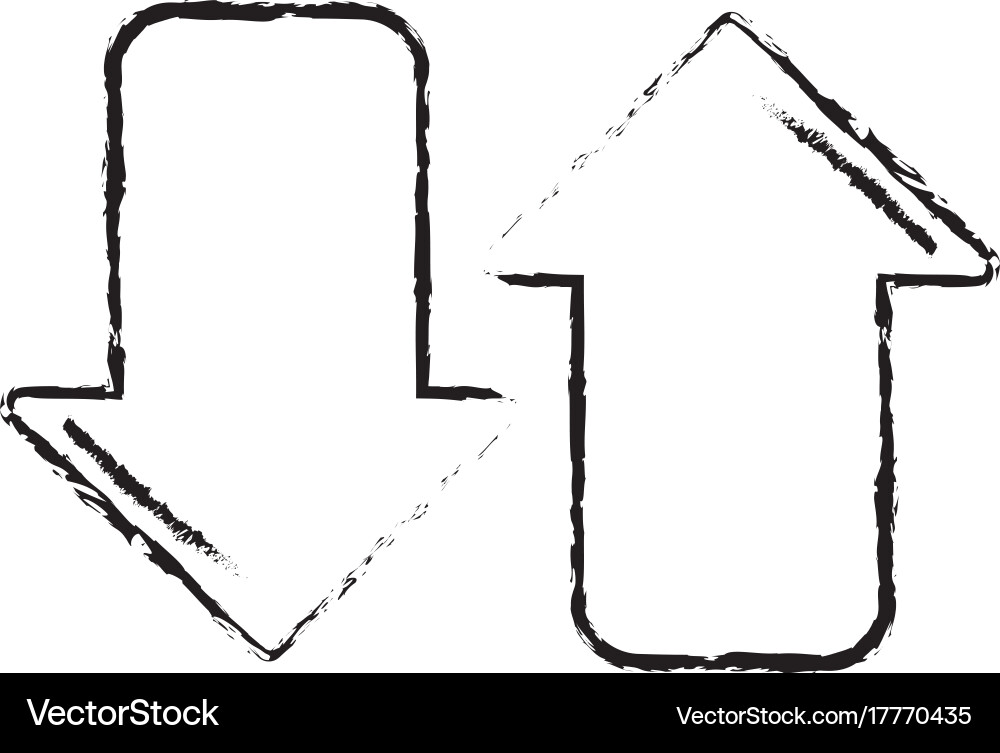 Figure arrows to loading digital data connection vector image
