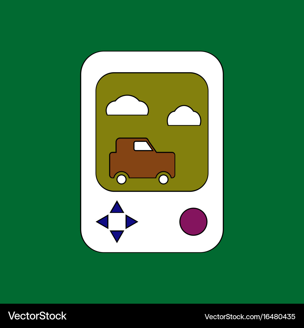 Flat icon design collection portable game Vector Image