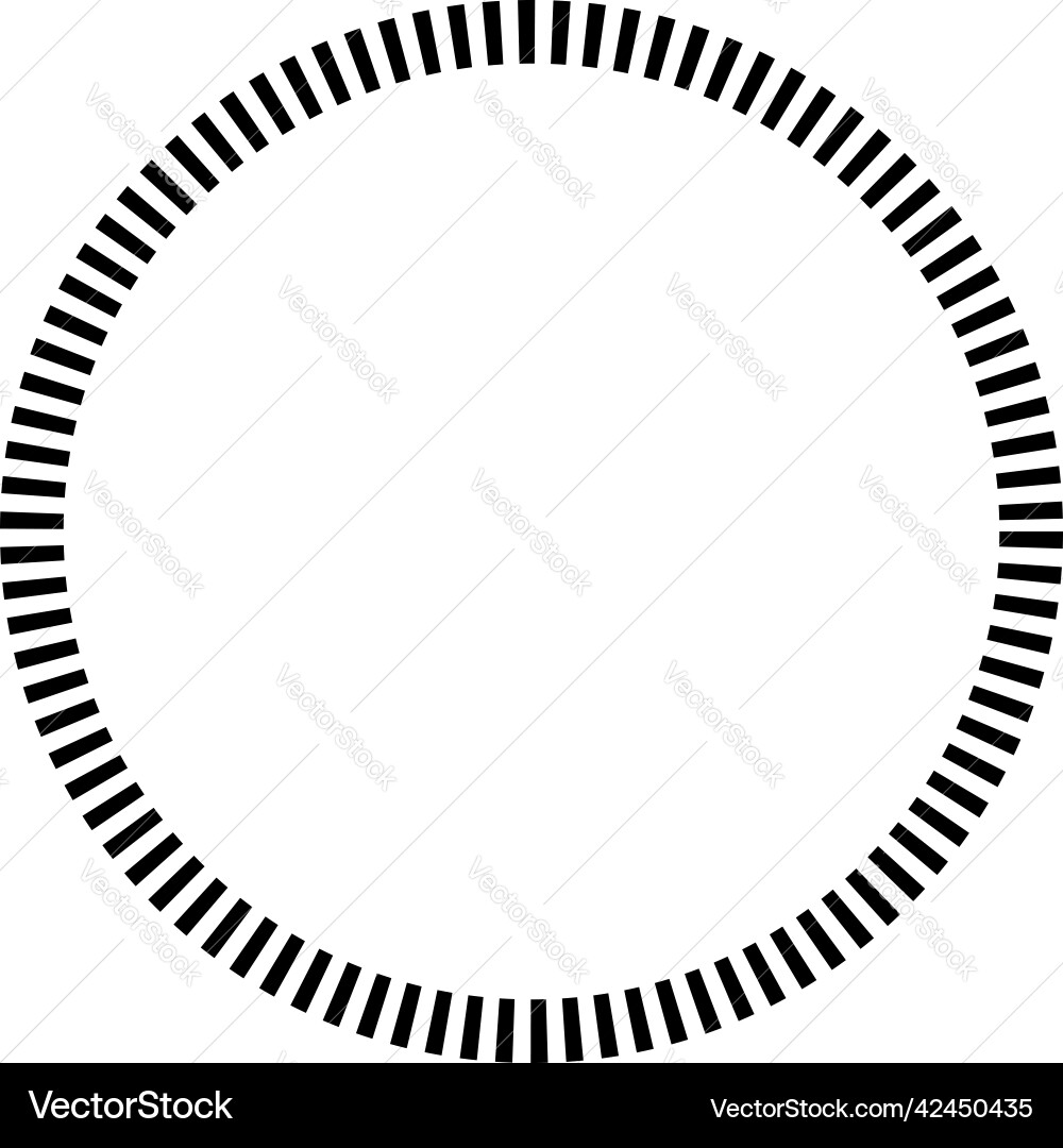 Geometric circle element with dashed lines Geometric circle element with dashed lines vector image