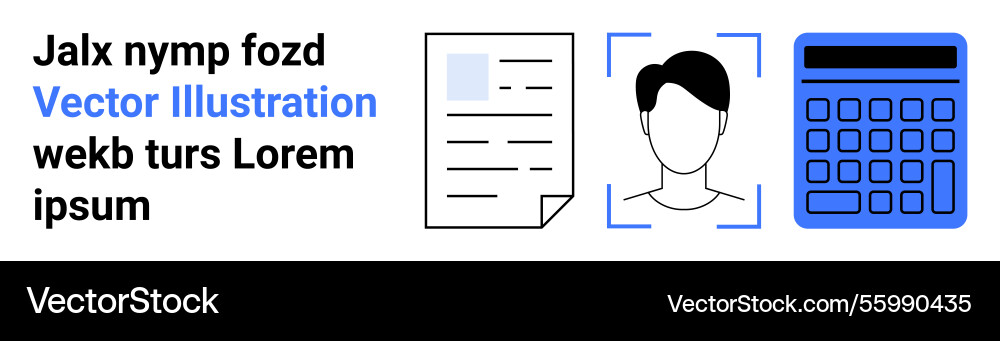 Id verification process with document face scan Vector Image