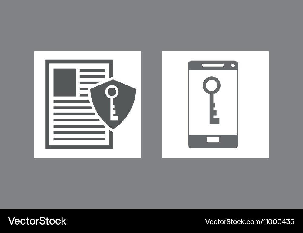Internet security related icons image vector image