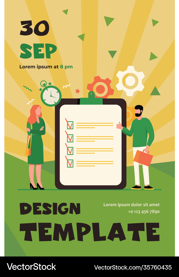 Managers with task list vector image