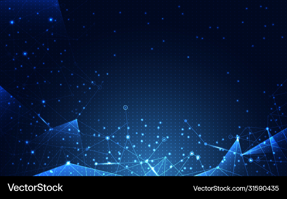 Modern abstract network science connection vector image
