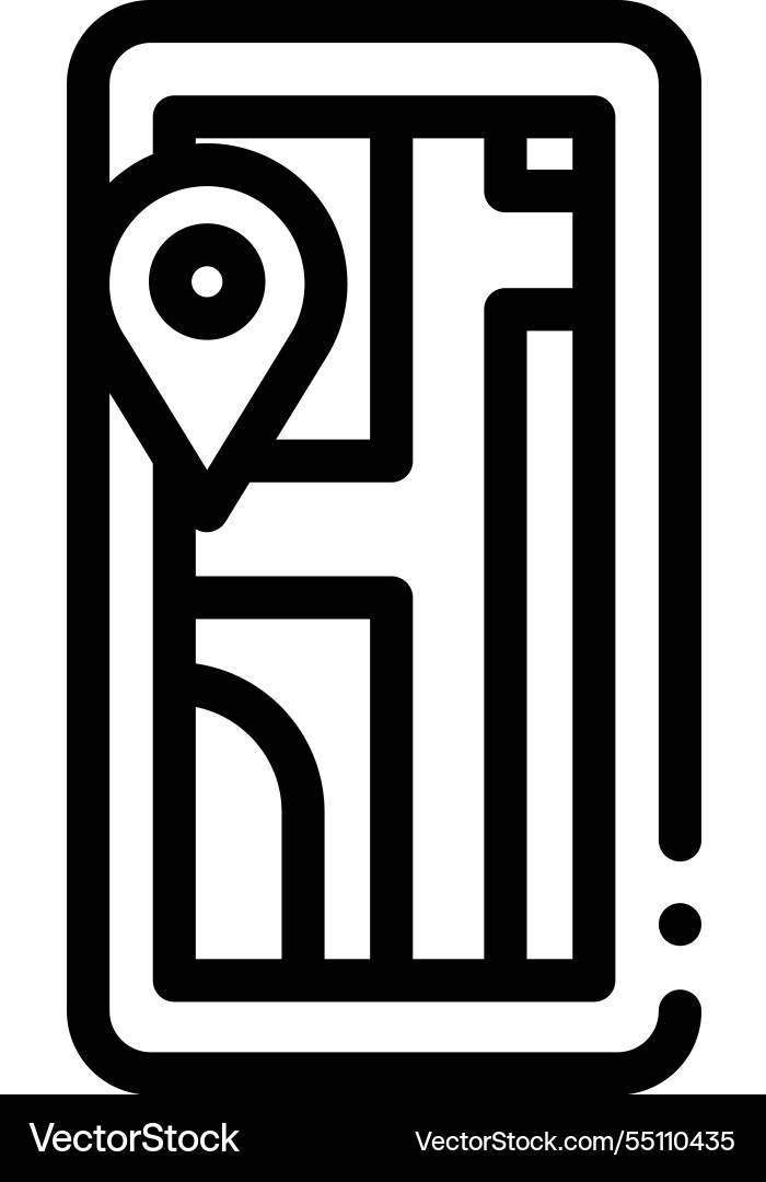 Navigation icon thin linear style design isolated Navigation icon thin linear style design isolated vector image