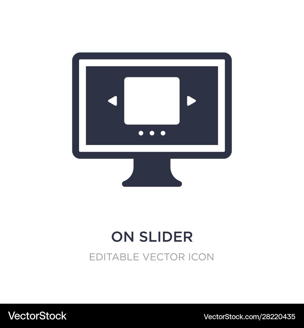 On slider icon white background simple element On slider icon white background simple element vector image