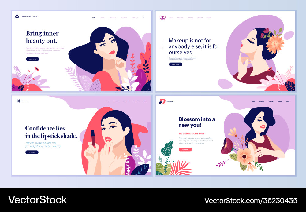 Set web page design templates Set web page design templates vector image