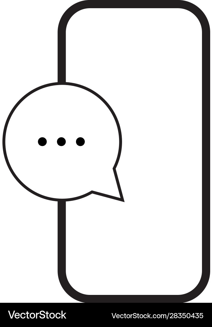 Smarphone and bubble speech web icon Smarphone and bubble speech web icon vector image