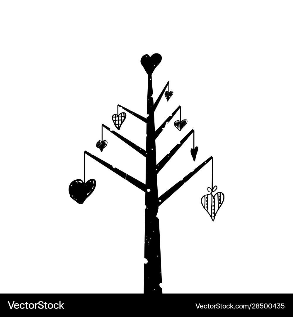 Tree heart abstraction7 vector image