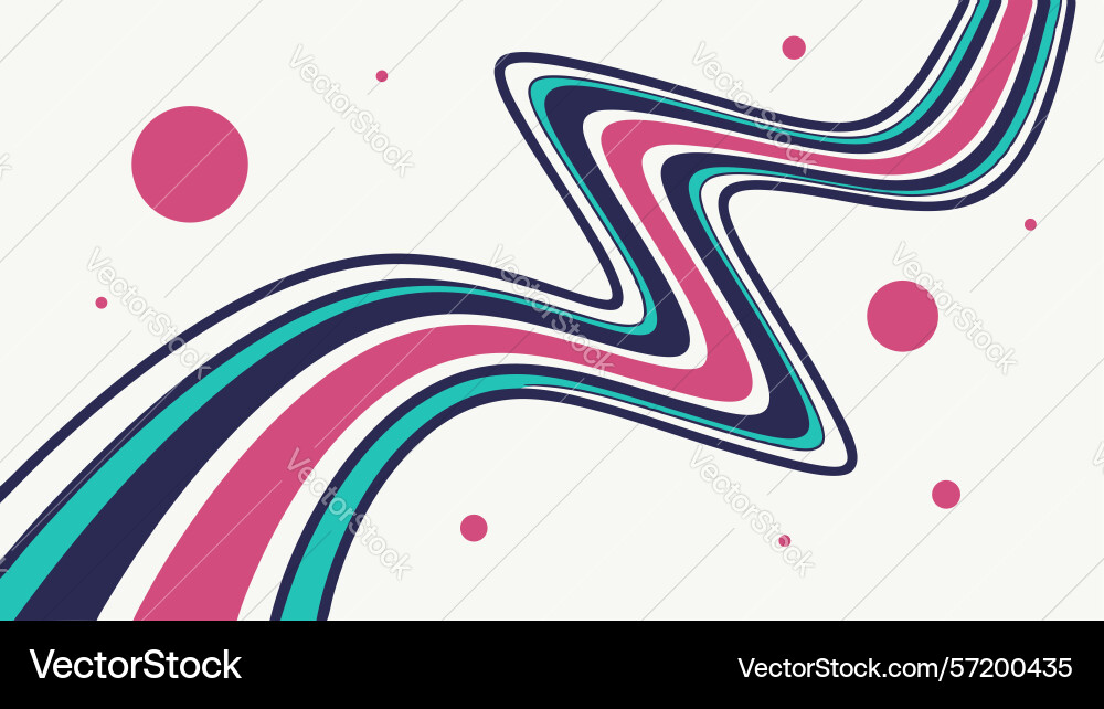 Vibrant abstract wavy lines seamless pattern Vector Image