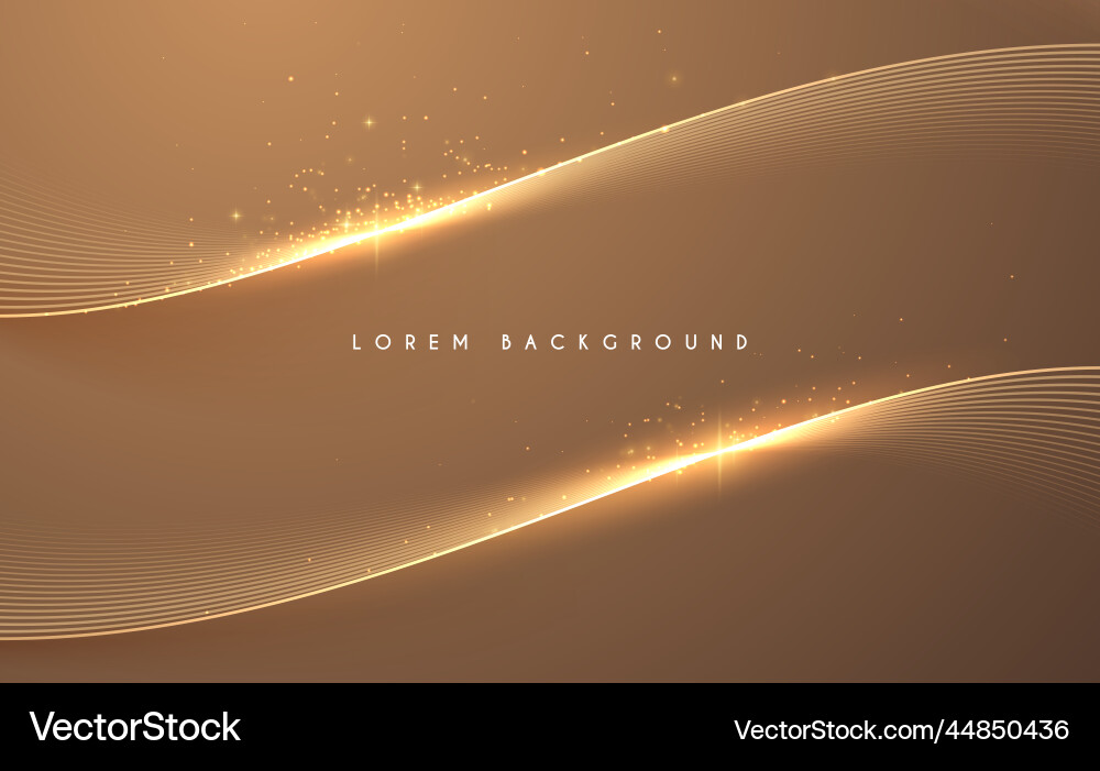 Abstract golden lines background with light effect Abstract golden lines background with light effect vector image