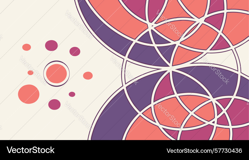 Abstract pattern of interlocking circles and vector image