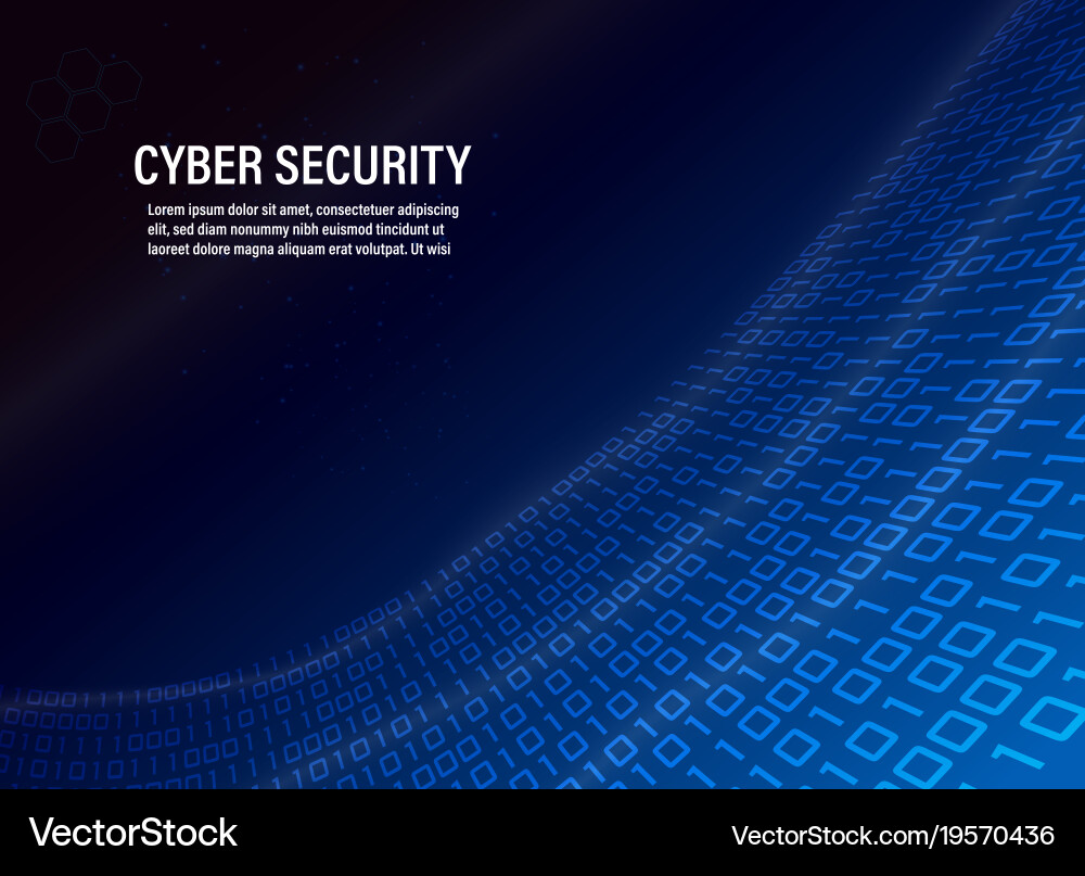 Binary Code Cyber Security Background vector image