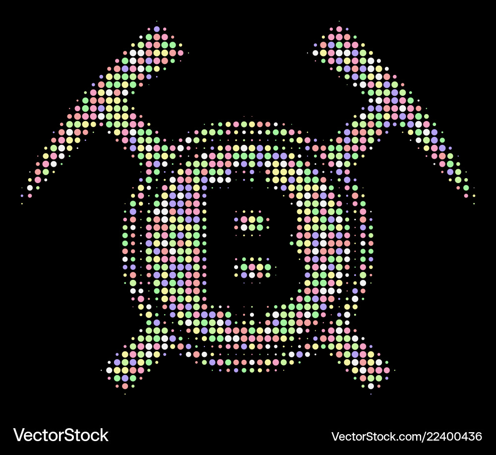 Bitcoin mining hammers halftone composition Bitcoin mining hammers halftone composition vector image
