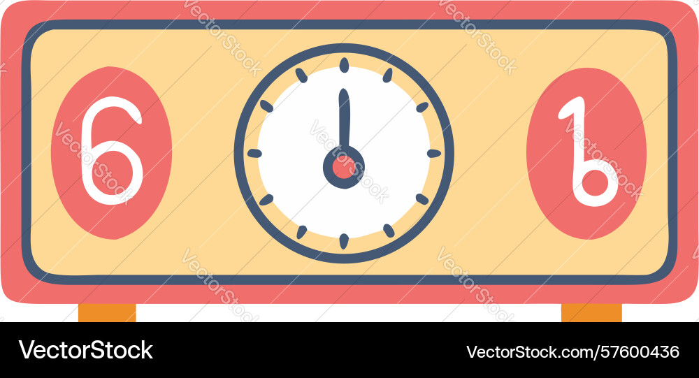 Chess game timer classic clock vector image